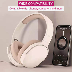 Bluetooth 5.1 Pastel Goth Headphones Mic Heavy Bass 3.5mm AUX Wide Compatibility