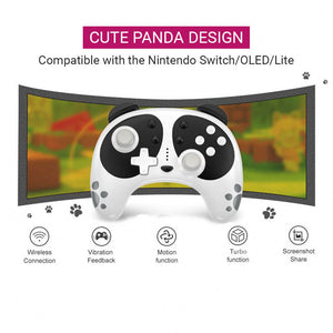 Bluetooth Cute Panda Design Controller Vibration Wake-Up Turbo Switch