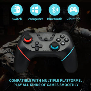 Bluetooth Multi-Color Gamepad Vibration Turbo PC Switch Features