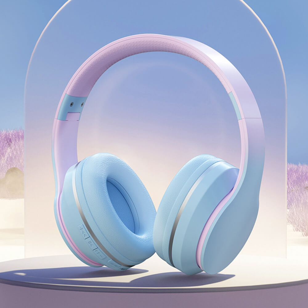 Bluetooth 5.1 Gradient Kitty UwU Headphones RGB 3.5mm Jack - Dubsnatch