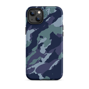 Bluish Camouflage Armor Naval Operation iPhone 14 Plus Tough Case