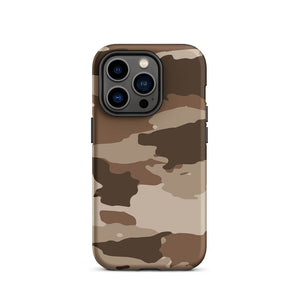 Brown Wastelands Camouflage Soldier Armor iPhone 14 Pro Tough Case