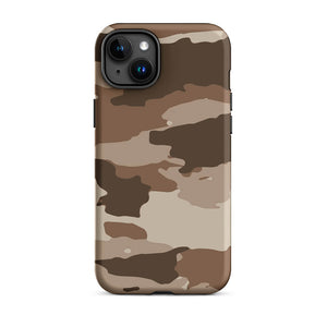 Brown Wastelands Camouflage Soldier Armor iPhone 15 Plus Tough Case