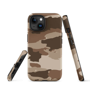 Brown Wastelands Camouflage Soldier Armor iPhone 15 Tough Case Picture