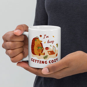 Busy Cozy PC Player Hedgehog Mug Coffee Cup 11oz Mockup