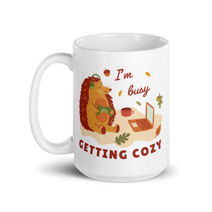 Busy Cozy PC Player Hedgehog Mug Coffee Cup 15oz
