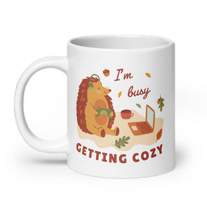 Busy Cozy PC Player Hedgehog Mug Coffee Cup 20oz