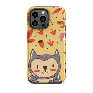 Cartoon Autumn Seasonal Kawaii Owl iPhone 14 Pro Max Robust Case
