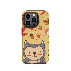 Cartoon Autumn Seasonal Kawaii Owl iPhone 14 Pro Robust Case