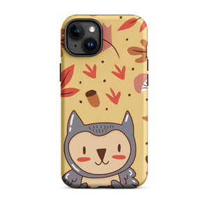 Cartoon Autumn Seasonal Kawaii Owl iPhone 15 Plus Robust Case