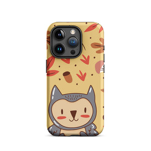 Cartoon Autumn Seasonal Kawaii Owl iPhone 15 Pro Robust Case