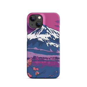 Cartoonish Art Japanese Fuji Mountain iPhone 14 Snap Case