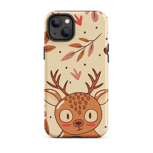 Cartoonish Seasonal Autumn Kawaii Deer iPhone 14 Plus Rugged Case