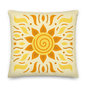 Cel-Shading Art Toon Sun Throw Pillow 22x22"