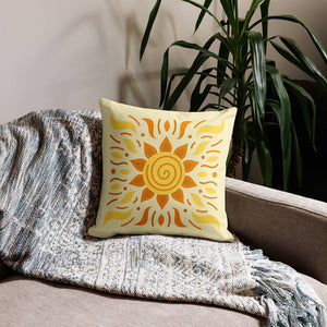 Cel-Shading Art Toon Sun Throw Pillow Sofa Decor
