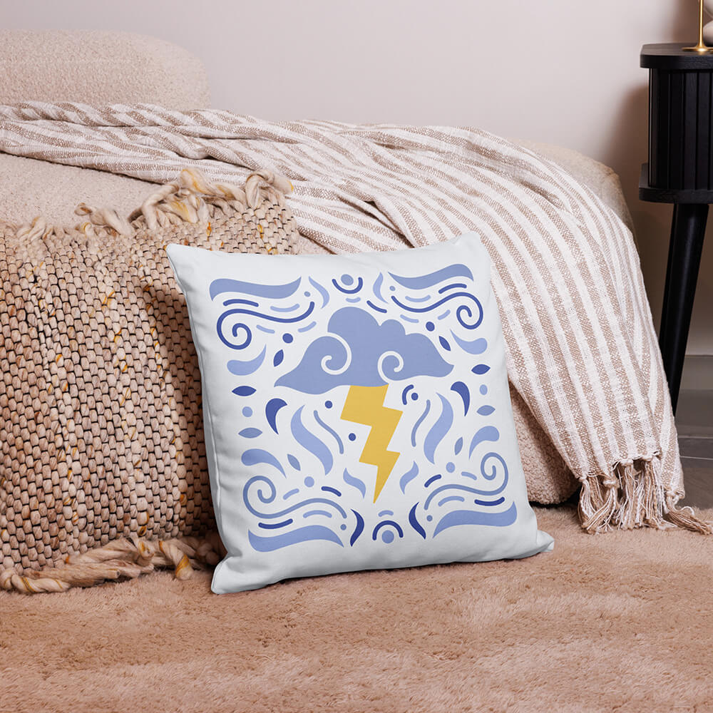 Cel-Shading Style Toon Storm Throw Pillow Room Decor