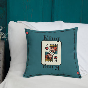 Classic King Card Game Throw Pillow Bedroom Decor