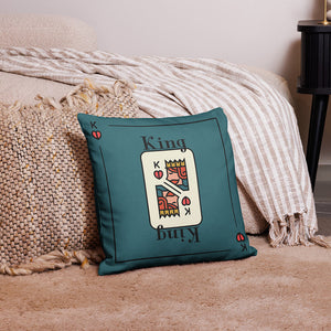 Classic King Card Game Throw Pillow Room Decor