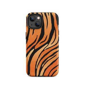 Classic Savage Tiger Skin Pattern iPhone 14 Robust Case