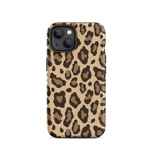 Classic Wildlife Leopard Skin Pattern iPhone 14 Rugged Case