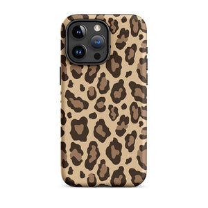 Classic Wildlife Leopard Skin Pattern iPhone 15 Pro Max Rugged Case