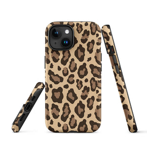 Classic Wildlife Leopard Skin Pattern iPhone 15 Rugged Case Picture