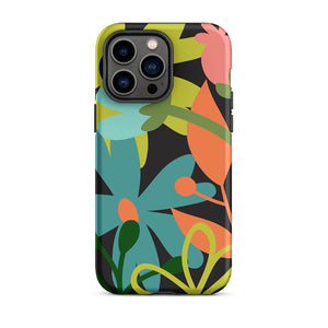 Colored Lush Flower Plant Leaves iPhone 14 Pro Max Tough Case