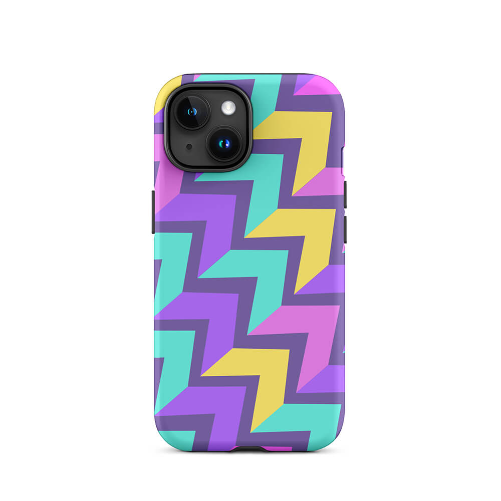 Colorful Abstract Level Up Arrowhead iPhone 15 Tough Case