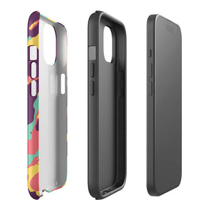 Colorful Flashy Camouflage Armor Design iPhone 15 Tough Case Double-Layer