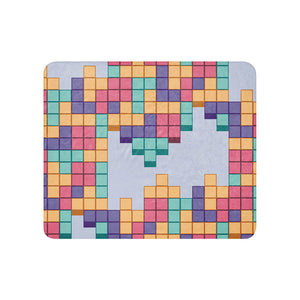 Colorful Retro Game Tile Cube Sherpa Blanket 50x60"