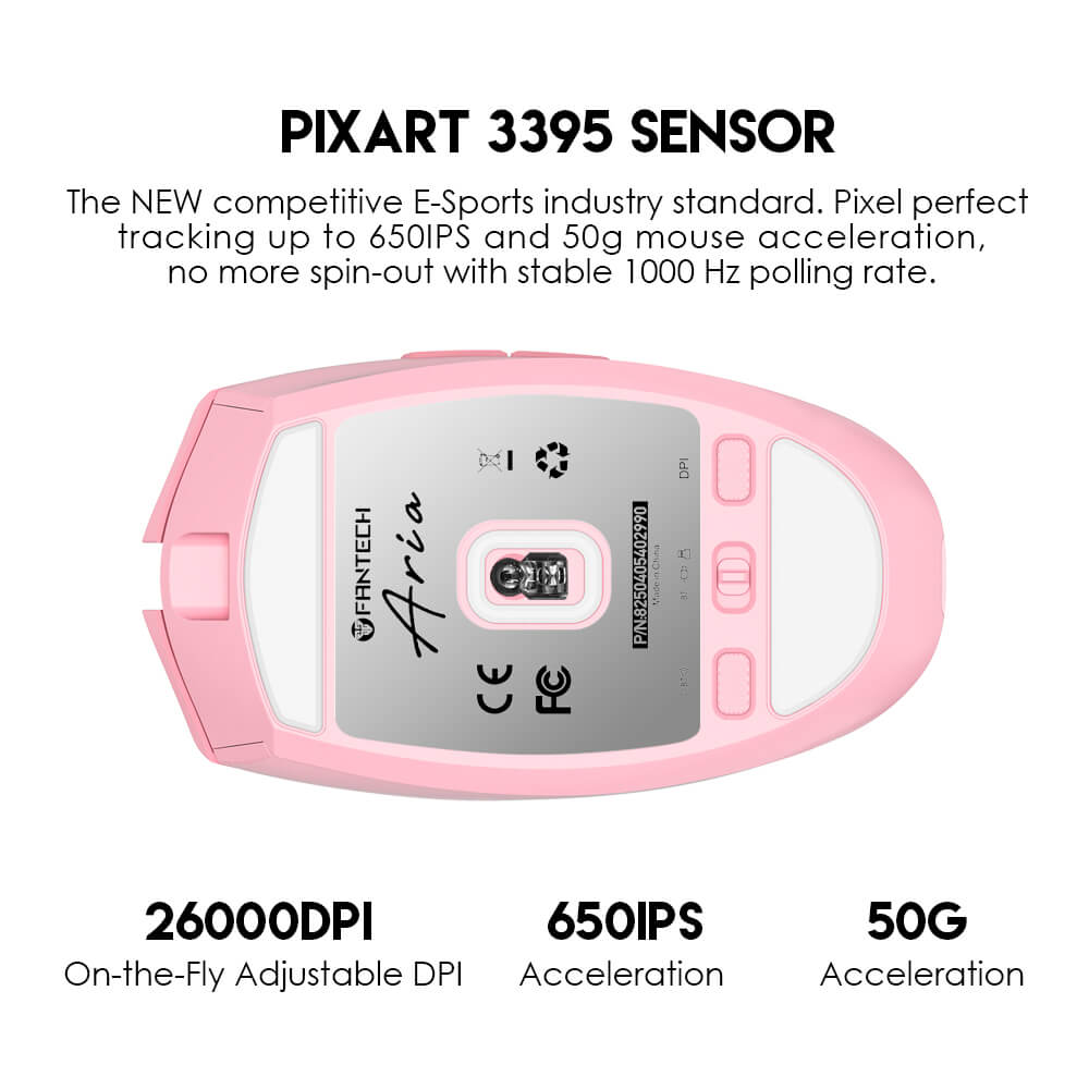 Competitive Optical Tri-Mode Mouse 26000 DPI 650 IPS Lightweight Pixart 3395 Sensor
