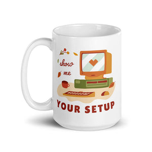 Cozy Desktop Computer Setup Showcase Mug Coffee Cup 15oz