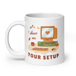 Cozy Desktop Computer Setup Showcase Mug Coffee Cup 20oz