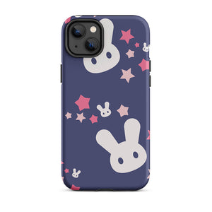 Cute Dreamy Rabbit Face Star iPhone 14 Plus Robust Case