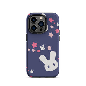 Cute Dreamy Rabbit Face Star iPhone 14 Pro Robust Case