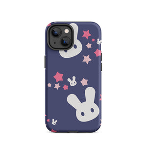 Cute Dreamy Rabbit Face Star iPhone 14 Robust Case