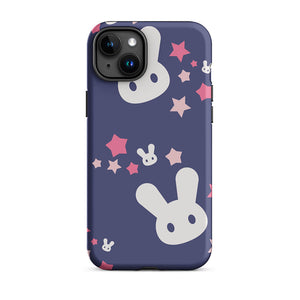 Cute Dreamy Rabbit Face Star iPhone 15 Plus Robust Case