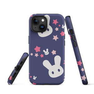 Cute Dreamy Rabbit Face Star iPhone 15 Robust Case Picture