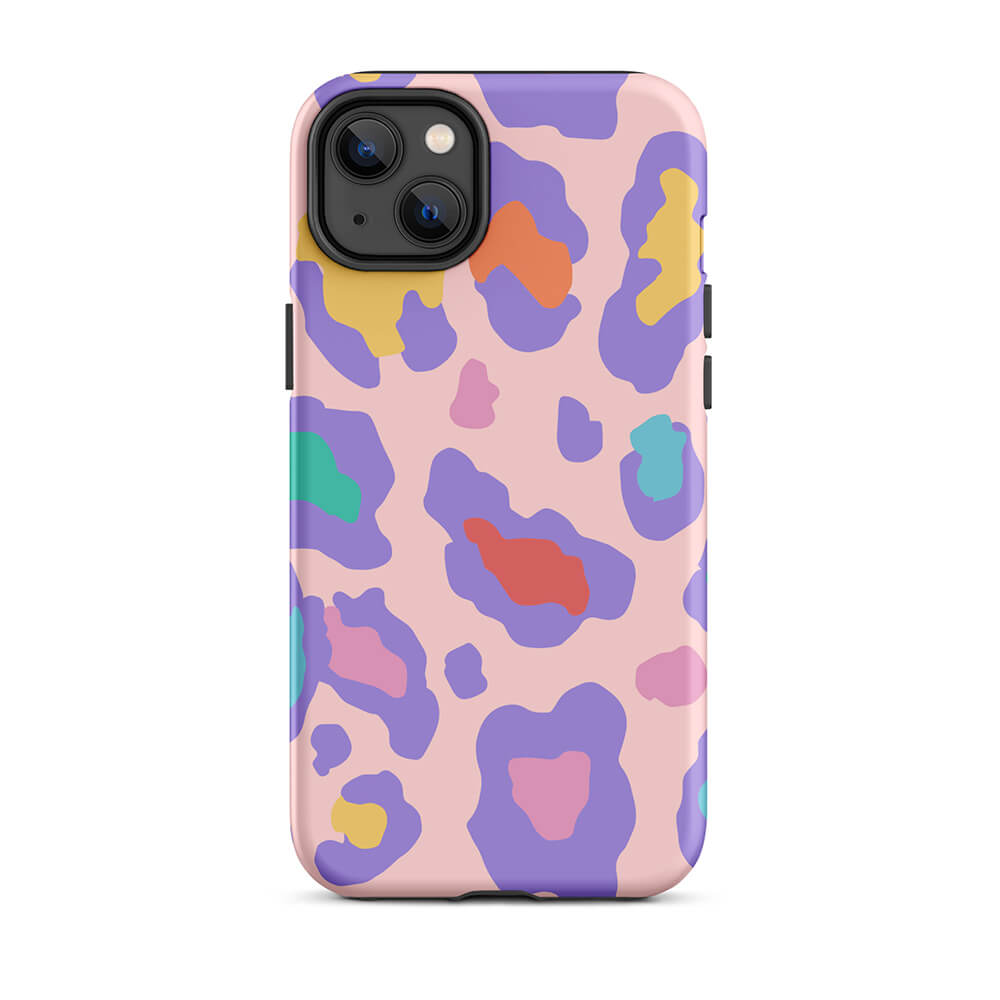 Fashionable Colorful Leopard Hide Pattern iPhone 14 Plus Robust Case