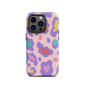 Fashionable Colorful Leopard Hide Pattern iPhone 14 Pro Robust Case