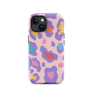 Fashionable Colorful Leopard Hide Pattern iPhone 15 Robust Case