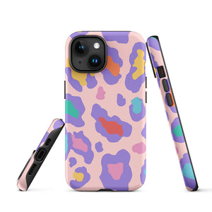 Fashionable Colorful Leopard Hide Pattern iPhone 15 Robust Case Picture