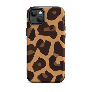 Flat Wildlife Leopard Skin Pattern iPhone 14 Plus Robust Case