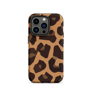 Flat Wildlife Leopard Skin Pattern iPhone 14 Pro Robust Case 