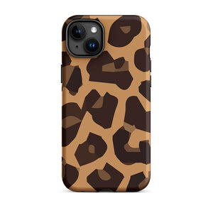 Flat Wildlife Leopard Skin Pattern iPhone 15 Plus Robust Case
