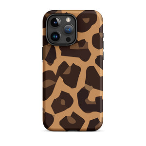Flat Wildlife Leopard Skin Pattern iPhone 15 Pro Max Robust Case