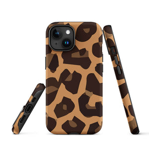 Flat Wildlife Leopard Skin Pattern iPhone 15 Robust Case Picture