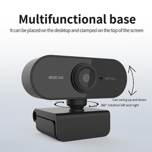 Full HD 1080p Black Webcam Mic 30 IPS USB Multi Use Base