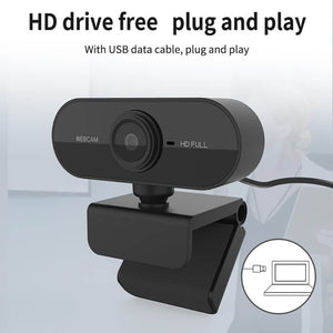 Full HD 1080p Black Webcam Mic 30 IPS USB Plug and Play