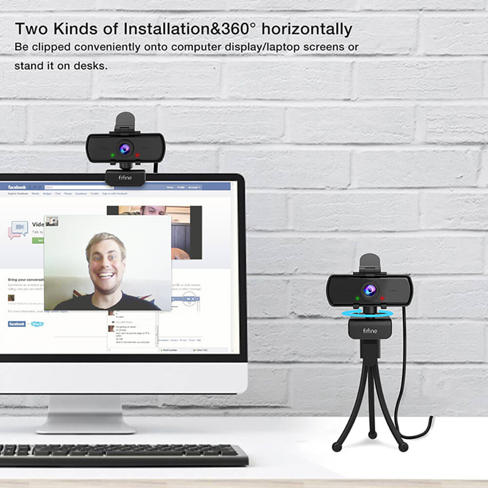 Webcam USB 1080p y micrófono con trípode